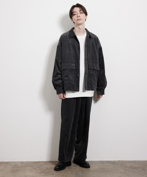 JUNRED（ジュンレッド）の「【セットアップ対応】コーデュロイワイドパンツ（その他パンツ・メンズ・チャコールグレー/ブラウン・S/M/L）」の12枚目の写真