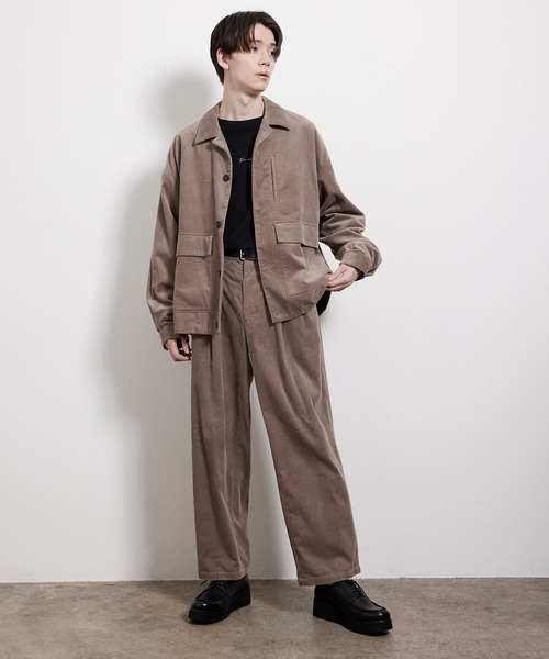 JUNRED（ジュンレッド）の「【セットアップ対応】コーデュロイワイドパンツ（その他パンツ・メンズ・チャコールグレー/ブラウン・S/M/L）」の13枚目の写真