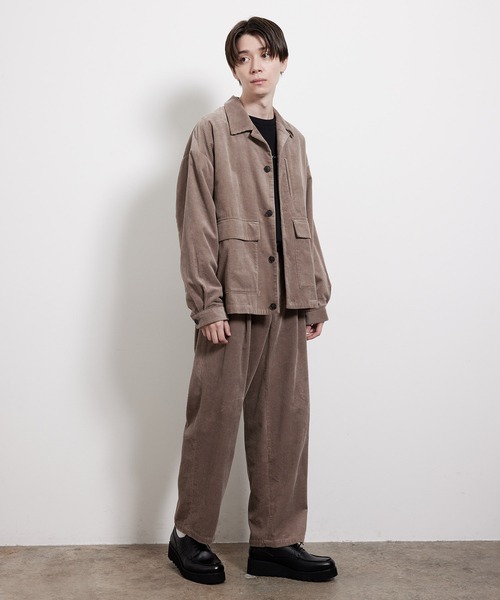 JUNRED（ジュンレッド）の「【セットアップ対応】コーデュロイワイドパンツ（その他パンツ・メンズ・チャコールグレー/ブラウン・S/M/L）」の9枚目の写真