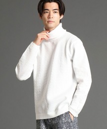 HIDEAWAYS NICOLE | ランダムタックボーダータートルネックニット(ニット/セーター)