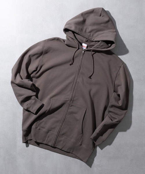 グレー フルジップ フード付きパーカー　　Hanes男女兼用 ファッション通販 ファッション グレー フルジップ フード付き