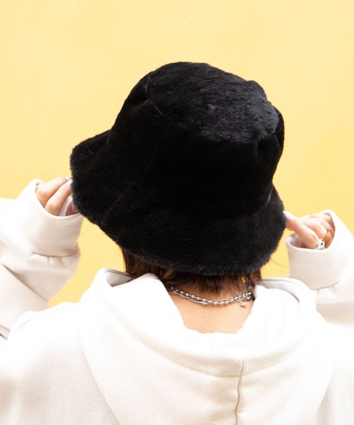 PairPair（ペアペア）の「アソートファーバケハ（ハット・レディース・ブラック/アイボリー/ブラウン系その他/ベージュ系その他・FREE）」の5枚目の写真