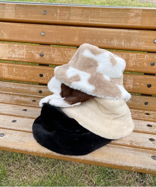 PairPair（ペアペア）の「アソートファーバケハ（ハット・レディース・ブラック/アイボリー/ブラウン系その他/ベージュ系その他・FREE）」の9枚目の写真