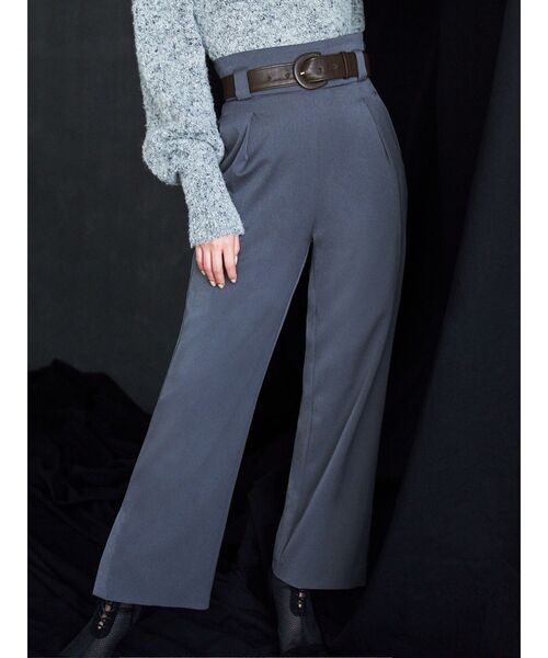 RESEXXY（リゼクシー）の「フロントタックワイドパンツ（その他パンツ・レディース・ブラック/ベージュ/ブルー・FREE）」の3枚目の写真