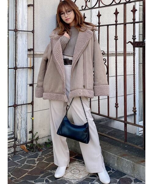 RESEXXY（リゼクシー）の「フロントタックワイドパンツ（その他パンツ・レディース・ブラック/ベージュ/ブルー・FREE）」の8枚目の写真