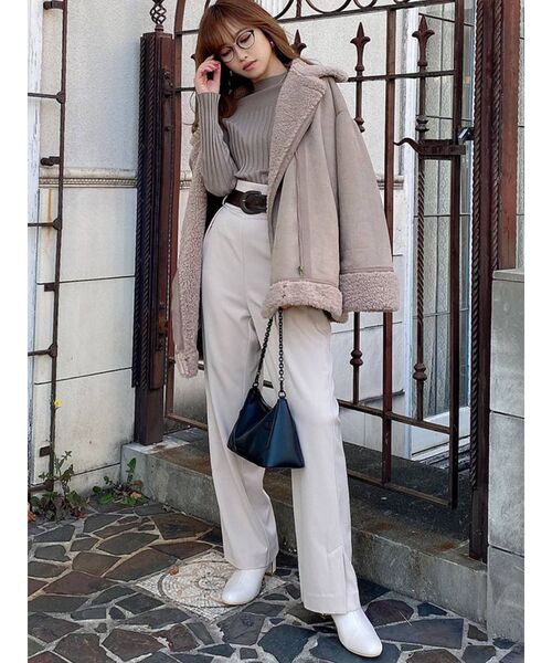 RESEXXY（リゼクシー）の「フロントタックワイドパンツ（その他パンツ・レディース・ブラック/ベージュ/ブルー・FREE）」の9枚目の写真