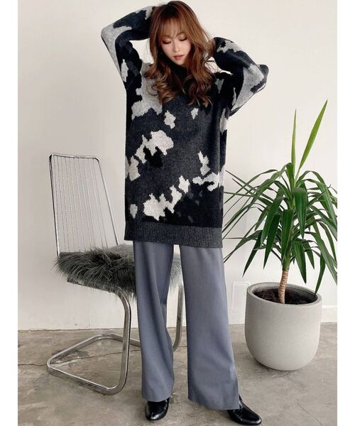 RESEXXY（リゼクシー）の「フロントタックワイドパンツ（その他パンツ・レディース・ブラック/ベージュ/ブルー・FREE）」の12枚目の写真