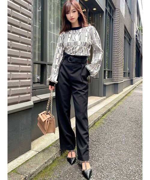 RESEXXY（リゼクシー）の「フロントタックワイドパンツ（その他パンツ・レディース・ブラック/ベージュ/ブルー・FREE）」の14枚目の写真