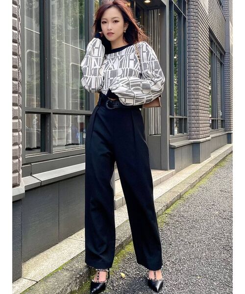 RESEXXY（リゼクシー）の「フロントタックワイドパンツ（その他パンツ・レディース・ブラック/ベージュ/ブルー・FREE）」の15枚目の写真