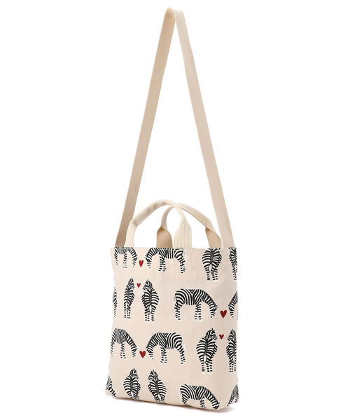 BOHEMIANS（ボヘミアンズ）の「BOHEMIANS/ボヘミアンズ　SMALL ZEBRA TOTE BAG M　スモールゼブラトートバッグ　M（ショルダーバッグ・レディース・ナチュラル/ブラック・FREE）」の5枚目の写真