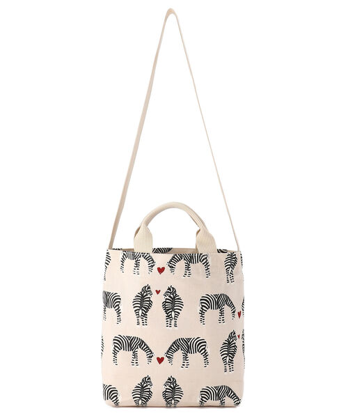 BOHEMIANS（ボヘミアンズ）の「BOHEMIANS/ボヘミアンズ　SMALL ZEBRA TOTE BAG M　スモールゼブラトートバッグ　M（ショルダーバッグ・レディース・ナチュラル/ブラック・FREE）」の6枚目の写真
