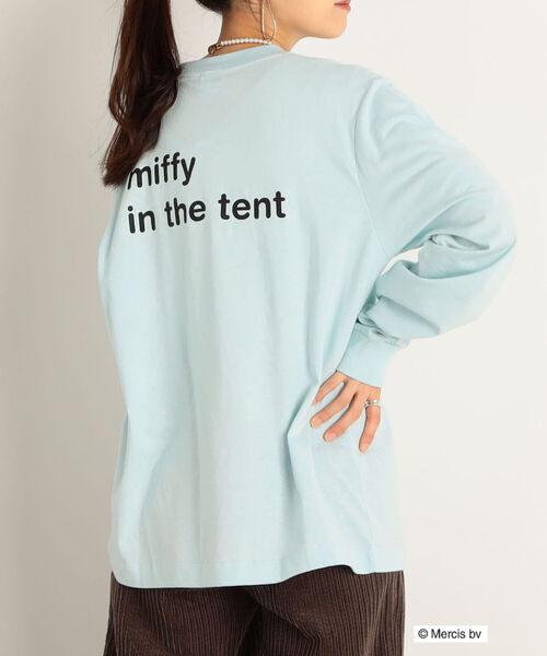 FREDY&GLOSTER(フレディアンドグロスター)の「【sportswear/スポーツウェア】miffy in tent ミッフィーロンT(Tシャツ/カットソー・レディース・ベージュ/オフホワイト/サックスブルー・FREE)」の3枚目の写真