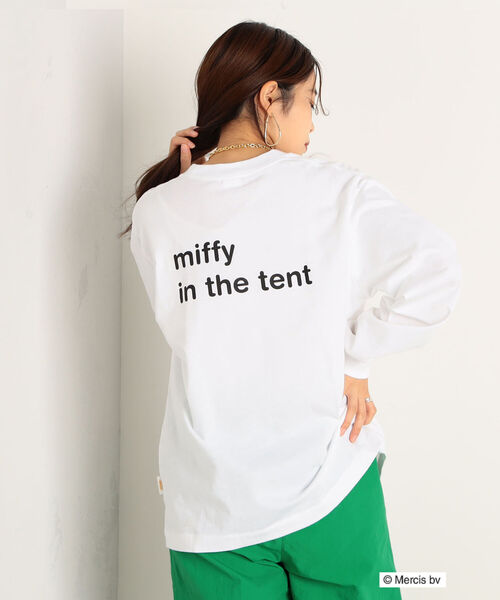 FREDY&GLOSTER(フレディアンドグロスター)の「【sportswear/スポーツウェア】miffy in tent ミッフィーロンT(Tシャツ/カットソー・レディース・ベージュ/オフホワイト/サックスブルー・FREE)」の11枚目の写真