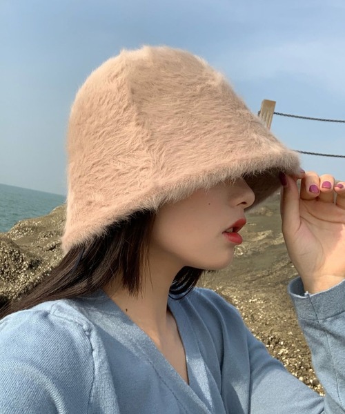 MANGROVE(マングローブ)の「ファーメトロハット(ハット・レディース・ホワイト/ライトグレー/ブラック/ベージュ/テラコッタ・FREE)」の5枚目の写真