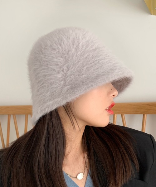 MANGROVE(マングローブ)の「ファーメトロハット(ハット・レディース・ホワイト/ライトグレー/ブラック/ベージュ/テラコッタ・FREE)」の3枚目の写真