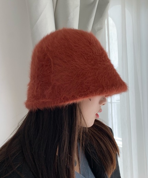 MANGROVE(マングローブ)の「ファーメトロハット(ハット・レディース・ホワイト/ライトグレー/ブラック/ベージュ/テラコッタ・FREE)」の4枚目の写真