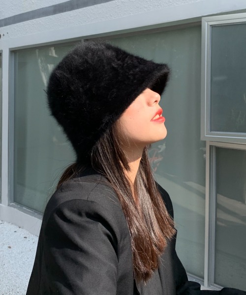 MANGROVE(マングローブ)の「ファーメトロハット(ハット・レディース・ホワイト/ライトグレー/ブラック/ベージュ/テラコッタ・FREE)」の14枚目の写真