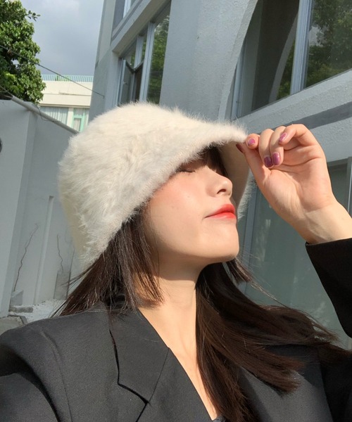 MANGROVE(マングローブ)の「ファーメトロハット(ハット・レディース・ホワイト/ライトグレー/ブラック/ベージュ/テラコッタ・FREE)」の19枚目の写真