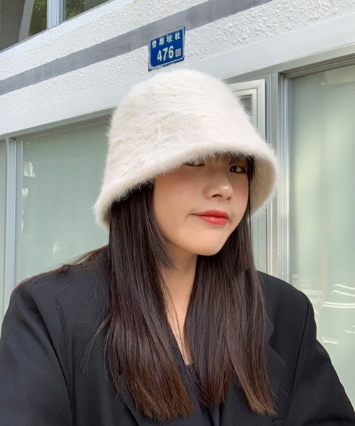 MANGROVE(マングローブ)の「ファーメトロハット(ハット・レディース・ホワイト/ライトグレー/ブラック/ベージュ/テラコッタ・FREE)」の15枚目の写真