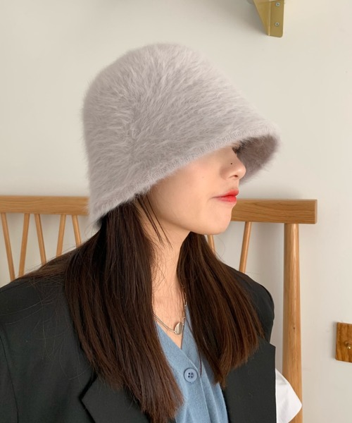 MANGROVE(マングローブ)の「ファーメトロハット(ハット・レディース・ホワイト/ライトグレー/ブラック/ベージュ/テラコッタ・FREE)」の12枚目の写真