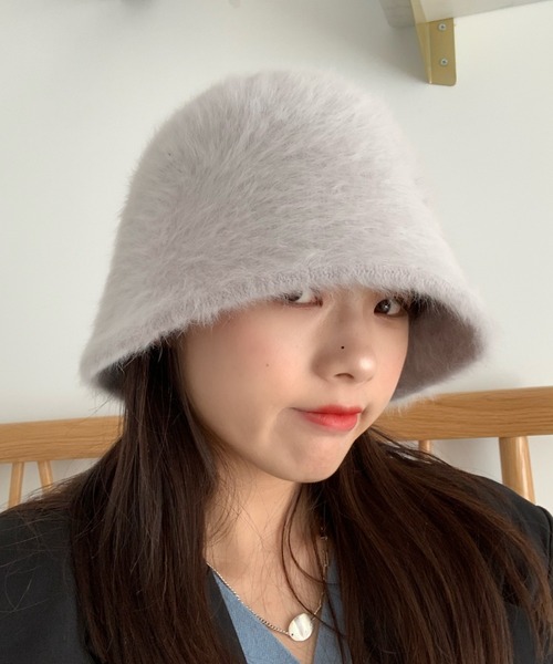 MANGROVE(マングローブ)の「ファーメトロハット(ハット・レディース・ホワイト/ライトグレー/ブラック/ベージュ/テラコッタ・FREE)」の18枚目の写真