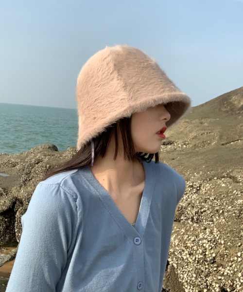 MANGROVE(マングローブ)の「ファーメトロハット(ハット・レディース・ホワイト/ライトグレー/ブラック/ベージュ/テラコッタ・FREE)」の10枚目の写真