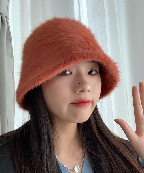 MANGROVE(マングローブ)の「ファーメトロハット(ハット・レディース・ホワイト/ライトグレー/ブラック/ベージュ/テラコッタ・FREE)」の8枚目の写真