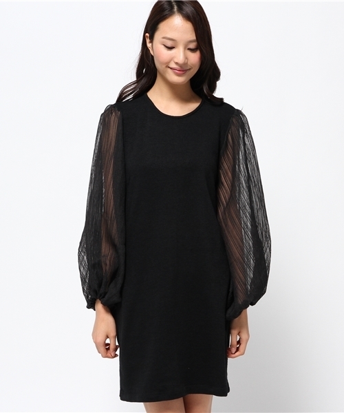 Kastane（カスタネ）の「【Kastane】袖チュールワンピース（ワンピース・レディース・グレー/ブラック・FREE）」の11枚目の写真