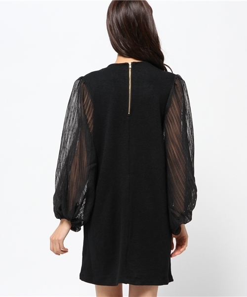 Kastane（カスタネ）の「【Kastane】袖チュールワンピース（ワンピース・レディース・グレー/ブラック・FREE）」の13枚目の写真
