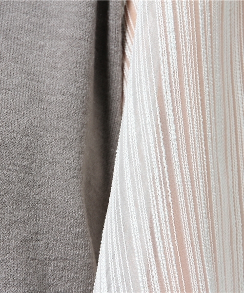 Kastane（カスタネ）の「【Kastane】袖チュールワンピース（ワンピース・レディース・グレー/ブラック・FREE）」の4枚目の写真