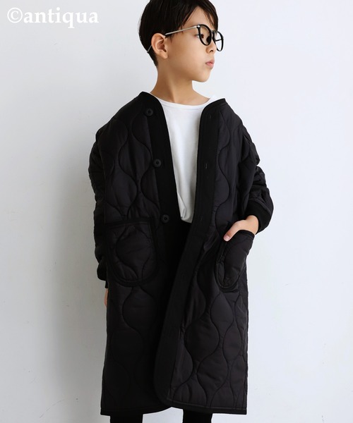antiqua(アンティカ)の「キルティングライナーコート(ダウンジャケット/コート・キッズ・ブラック/カーキ・4/6)」の21枚目の写真