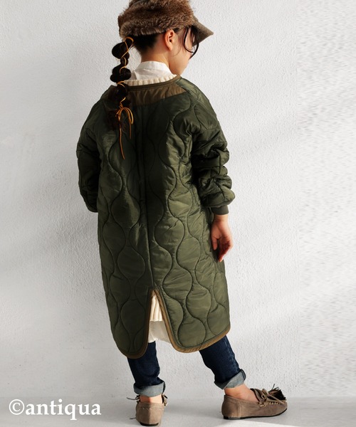 antiqua(アンティカ)の「キルティングライナーコート(ダウンジャケット/コート・キッズ・ブラック/カーキ・4/6)」の22枚目の写真