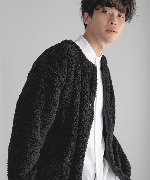 LOWRYS FARM（ローリーズファーム）の「ボアカーディガンＳＣＲＥＥＮＳＴＡＲＳ　259897（その他トップス・メンズ・ブラック/グリーン・LARGE/X-LARGE）」の2枚目の写真