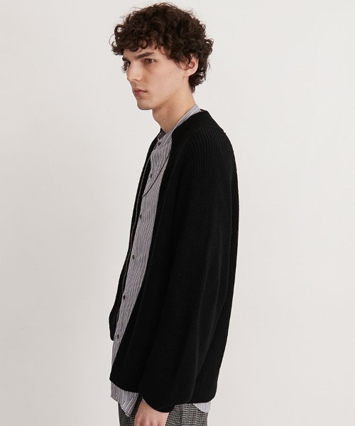 LIDNM（リドム）の「WHOLEGARMENT ZIP UP KNIT（ニット/セーター・メンズ・ブラック・MEDIUM/LARGE）」の4枚目の写真