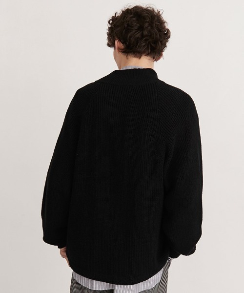 LIDNM（リドム）の「WHOLEGARMENT ZIP UP KNIT（ニット/セーター・メンズ・ブラック・MEDIUM/LARGE）」の3枚目の写真