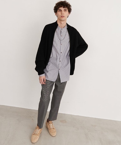 LIDNM（リドム）の「WHOLEGARMENT ZIP UP KNIT（ニット/セーター・メンズ・ブラック・MEDIUM/LARGE）」の2枚目の写真