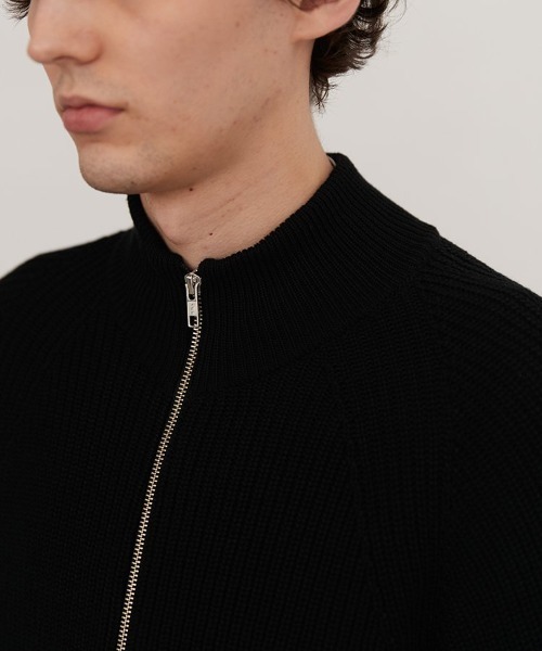 LIDNM（リドム）の「WHOLEGARMENT ZIP UP KNIT（ニット/セーター・メンズ・ブラック・MEDIUM/LARGE）」の5枚目の写真