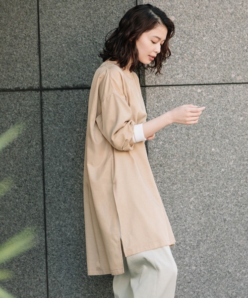 Munich(ミューニック)の「布帛×ニットリブパフスリーブリブトップス(シャツ/ブラウス・レディース・ホワイト/ブラック/ベージュ・FREE)」の9枚目の写真