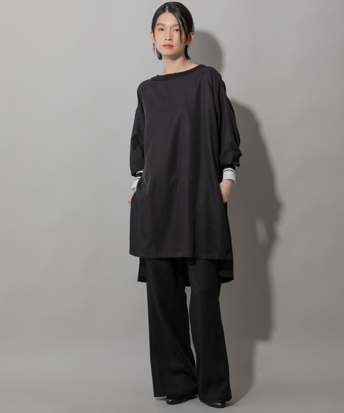 Munich(ミューニック)の「布帛×ニットリブパフスリーブリブトップス(シャツ/ブラウス・レディース・ホワイト/ブラック/ベージュ・FREE)」の16枚目の写真