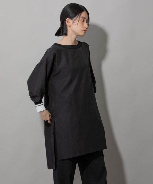 Munich(ミューニック)の「布帛×ニットリブパフスリーブリブトップス(シャツ/ブラウス・レディース・ホワイト/ブラック/ベージュ・FREE)」の20枚目の写真