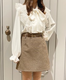 apres jour | 起毛チェック台形スカート【ZOZOTOWN限定アイテム】(スカート)