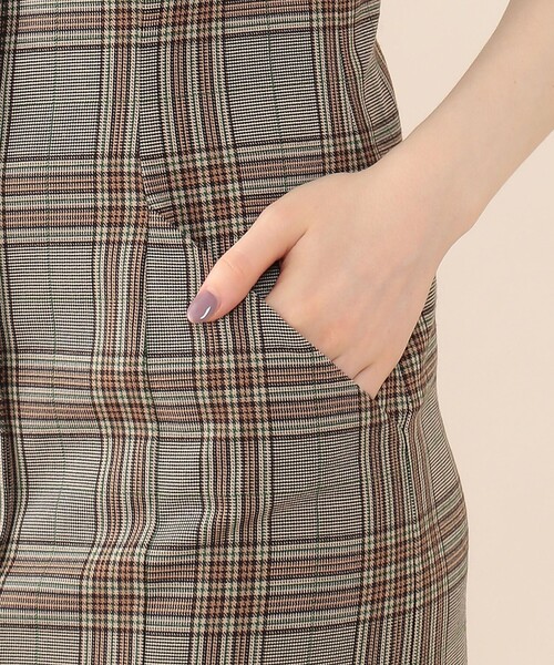 DEICY（デイシー）の「レースチェックジャンスカ（ジャンパースカート・レディース・ベージュ/ブラウン・1/0）」の10枚目の写真