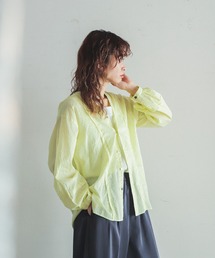 FIL DE FER | パナマストライプ　製品染ブラウス(シャツ/ブラウス)