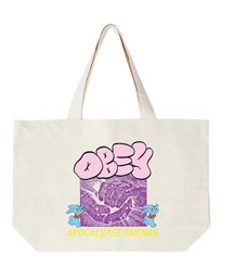 OBEY/オベイ キャンバス プリント入り トートバッグ