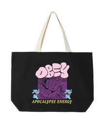 OBEY/オベイ キャンバス プリント入り トートバッグ