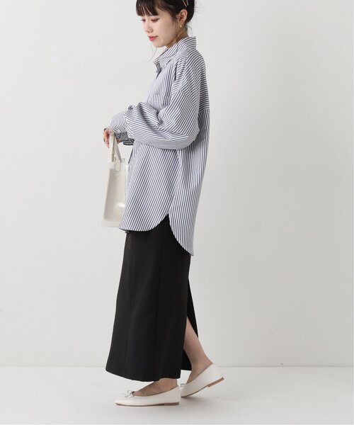 RAY CASSIN（レイカズン）の「ストライプシャツ（シャツ/ブラウス・レディース・グリーン系/ネイビー系/ピンク系・FREE）」の6枚目の写真