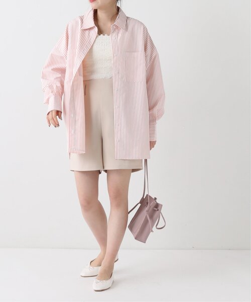 RAY CASSIN（レイカズン）の「ストライプシャツ（シャツ/ブラウス・レディース・グリーン系/ネイビー系/ピンク系・FREE）」の11枚目の写真