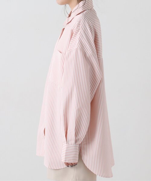 RAY CASSIN（レイカズン）の「ストライプシャツ（シャツ/ブラウス・レディース・グリーン系/ネイビー系/ピンク系・FREE）」の13枚目の写真