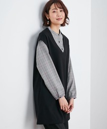 レイヤード風ドッキングチュニック