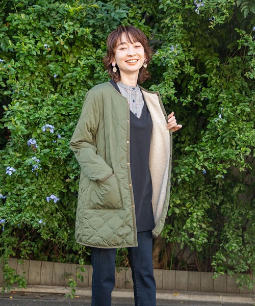 DECOY SINCE 1981(デコイシンスイチキュウハチイチ)の「レイヤード風ドッキングチュニック(Tシャツ/カットソー・レディース・グレー/ブラウン・L/LL/M)」の6枚目の写真